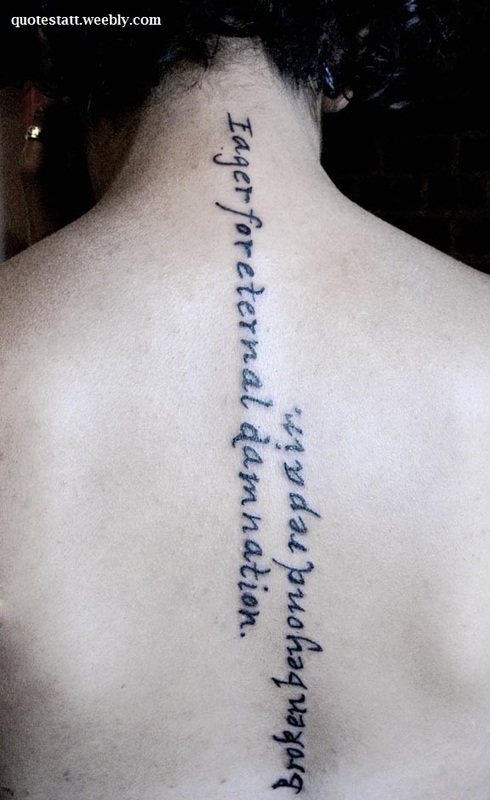 spine tattoo script