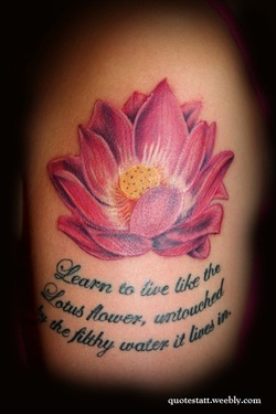 Flower Tattoo Quote Design Picture